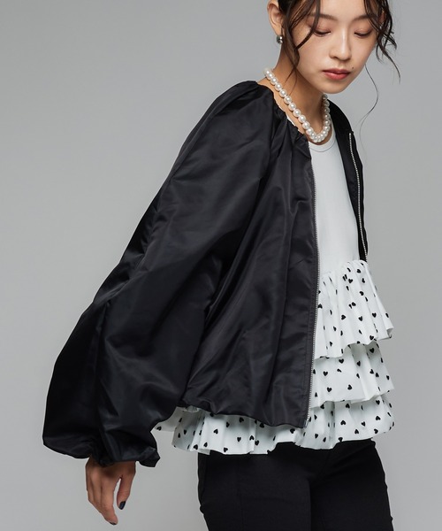 Narcissus（ナルシス）の「フォンセブルゾン/軽量アウター/バルーン（ブルゾン・レディース・ホワイト/ブラック・FREE）」の2枚目の写真