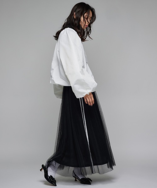 Narcissus（ナルシス）の「フォンセブルゾン/軽量アウター/バルーン（ブルゾン・レディース・ホワイト/ブラック・FREE）」の4枚目の写真