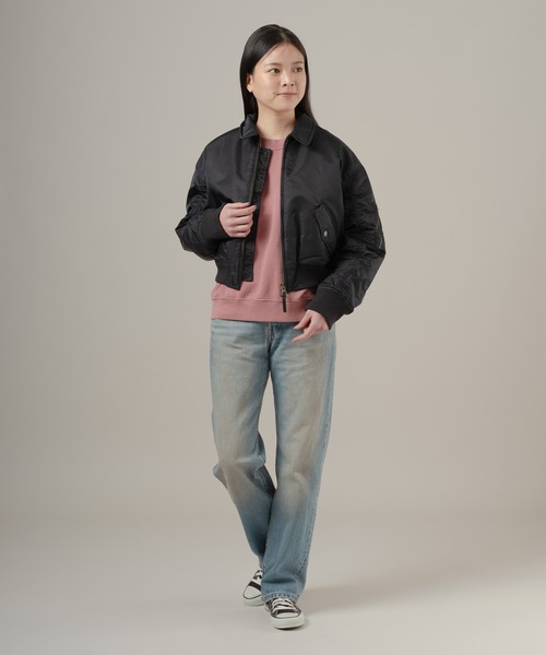Levi's（リーバイス）の「Levi's/リーバイス ボウイ クロップド ボンバージャケット（MA-1・レディース・ブラック・M/S/XS）」の6枚目の写真