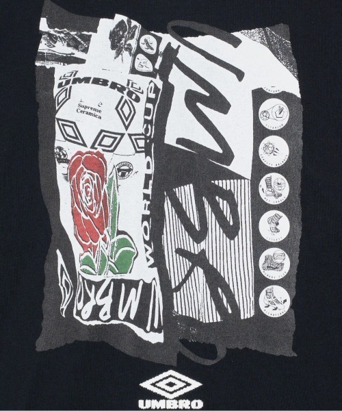 UMBRO（アンブロ）の「UMBRO Graphic T-Shirt [Kosuke Kawamura×Umbro]（アンブロ グラフィックTシャツ [河村康輔×アンブロ]）（Tシャツ/カットソー・メンズ・ブラック/ホワイト・MEDIUM/LARGE/X-LARGE）」の7枚目の写真