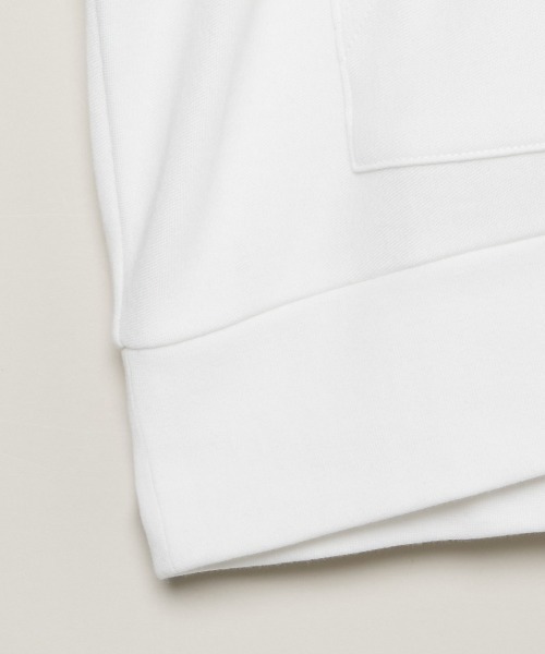 three dots(スリードッツ)の「スフレコットン ジップフーディ(パーカー・メンズ・ホワイト・SMALL/MEDIUM/LARGE)」の5枚目の写真