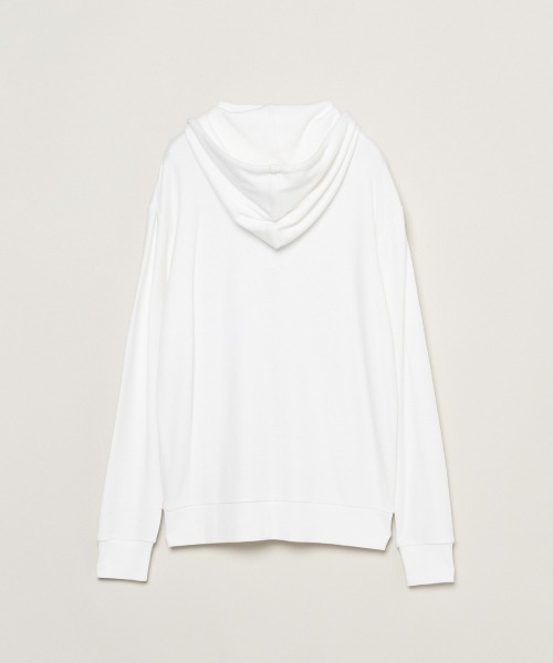 three dots(スリードッツ)の「スフレコットン ジップフーディ(パーカー・メンズ・ホワイト・SMALL/MEDIUM/LARGE)」の2枚目の写真