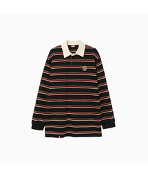 Menasoo Stripe Rugby T Shirt_Black