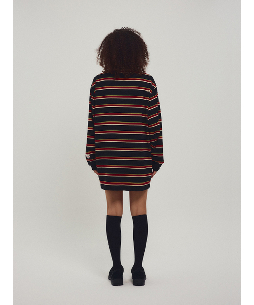 MENASOO(ミナス)の「Menasoo Stripe Rugby T Shirt_Black(ポロシャツ・レディース・ブラック・F)」の7枚目の写真