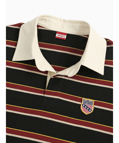 MENASOO(ミナス)の「Menasoo Stripe Rugby T Shirt_Black(ポロシャツ・レディース・ブラック・F)」の10枚目の写真