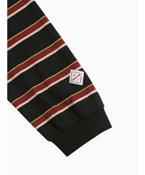 MENASOO(ミナス)の「Menasoo Stripe Rugby T Shirt_Black(ポロシャツ・レディース・ブラック・F)」の12枚目の写真