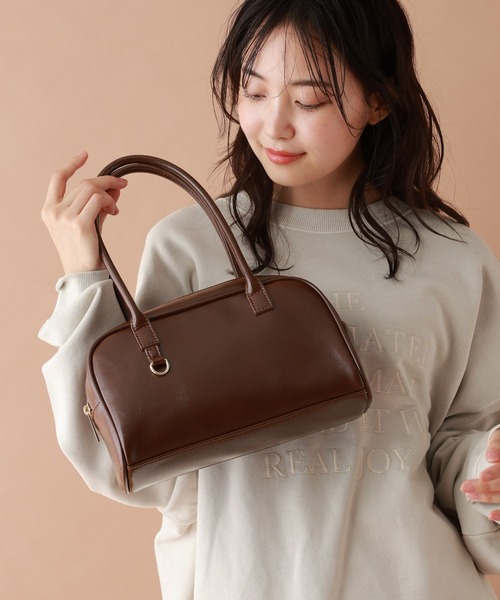 tiny tiny（ティニーティニー）の「ミニボストンバッグ[tiny tiny(ティニーティニー)]（ボストンバッグ・レディース・ピンク/ブラウン/その他2/その他1/ブラック/アイボリー・0）」の3枚目の写真