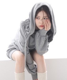 one after another NICE CLAUP | フード付きオフショルパーカーワンピース(パーカー)