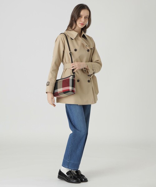 BLUE LABEL CRESTBRIDGE(ブルーレーベルクレストブリッジ)の「クレストブリッジチェックロゴプリントミニショルダー(ショルダーバッグ・レディース・レッド/ベージュ系その他・FREE)」の4枚目の写真