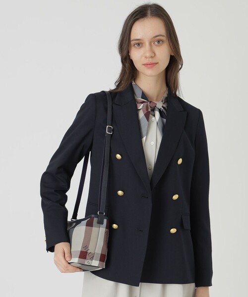 BLUE LABEL CRESTBRIDGE(ブルーレーベルクレストブリッジ)の「クレストブリッジチェックロゴプリントミニショルダー(ショルダーバッグ・レディース・レッド/ベージュ系その他・FREE)」の9枚目の写真
