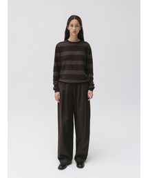 Moia（モイア）の「reverse stripe knit (brown)（ニット/セーター）」