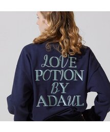 ADAUL（アダウル）の「バックAD刺繍ルーズフィットスウェットシャツ - ネイビー（スウェット）」
