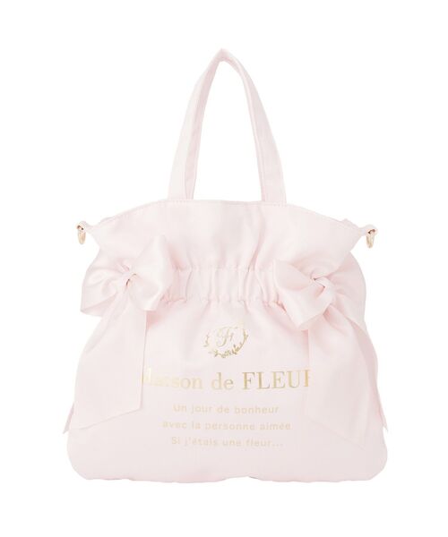 【ジョリーフルール】トートバッグLL マゼンタ ダブルリボン2Wayトートバッグ（トートバッグ）｜Maison de FLEUR
