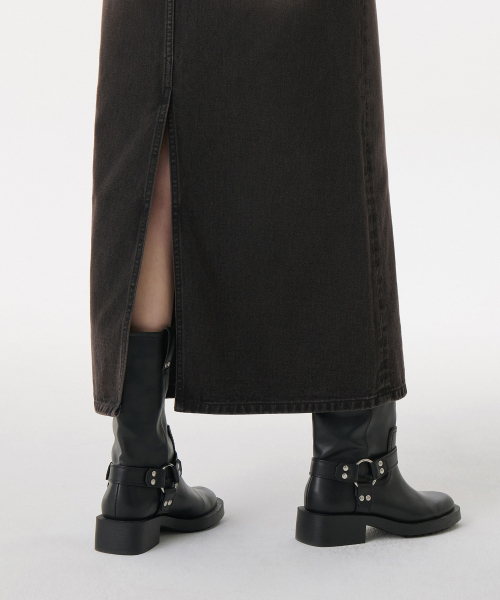 MUSINSA STANDARD WOMAN（ムシンサスタンダードウーマン）の「ウィメンズデニムマキシスカート[ラスティブラック]（スカート・レディース・その他・LARGE/MEDIUM/SMALL/X-SMALL）」の6枚目の写真