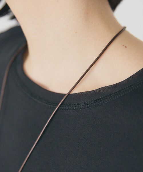 AMERICAN HOLIC（アメリカンホリック）の「袖チュールレイヤードプルオーバー（Tシャツ/カットソー・レディース・その他7/オフホワイト/ブラック・L/M）」の9枚目の写真