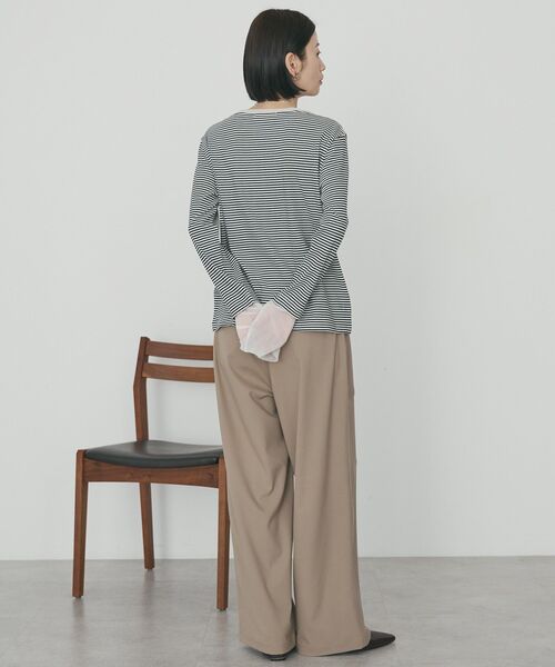 AMERICAN HOLIC（アメリカンホリック）の「袖チュールレイヤードプルオーバー（Tシャツ/カットソー・レディース・その他7/オフホワイト/ブラック・L/M）」の21枚目の写真