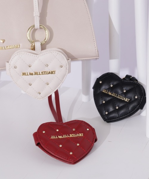 JILL by JILL STUART(ジルバイジルスチュアート)の「キルティングビジューミラーチャーム(キーホルダー・レディース・レッド/ホワイト/ブラック・FREE)」の1枚目の写真