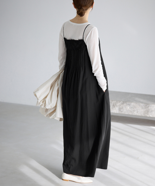 IENA（イエナ）の「《WEB限定/追加》レースキャミソールワンピース（ワンピース・レディース・ブラック・36/38）」の7枚目の写真