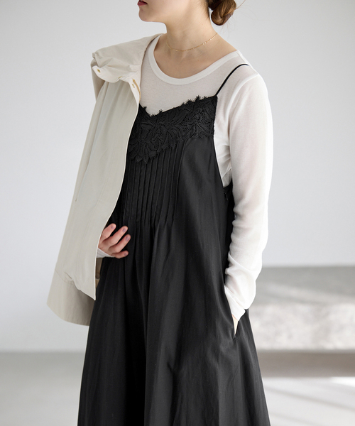 IENA（イエナ）の「《WEB限定/追加》レースキャミソールワンピース（ワンピース・レディース・ブラック・36/38）」の15枚目の写真