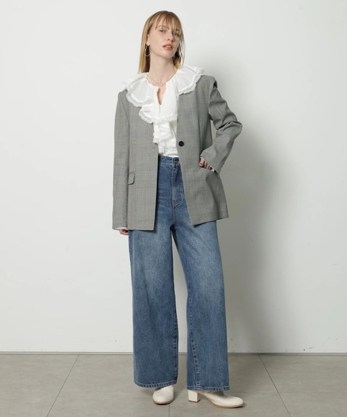 CADUNE(カデュネ)の「ワイドストレートデニム(その他パンツ・レディース・ブルー・38/36/34)」の2枚目の写真