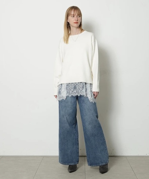 CADUNE(カデュネ)の「ワイドストレートデニム(その他パンツ・レディース・ブルー・38/36/34)」の4枚目の写真