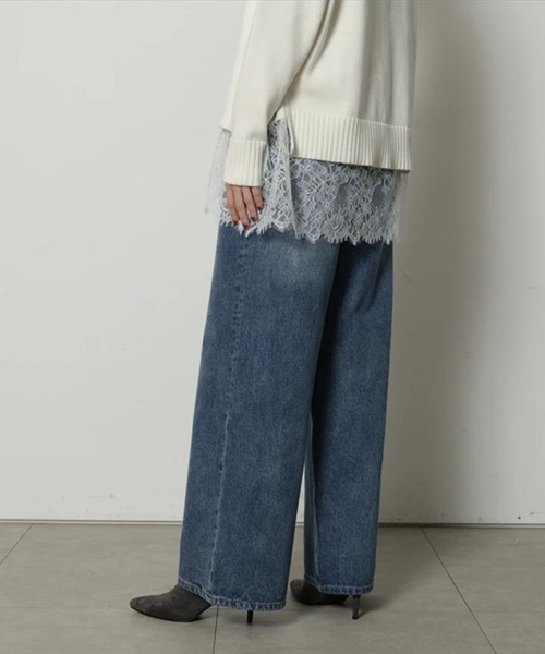 CADUNE(カデュネ)の「ワイドストレートデニム(その他パンツ・レディース・ブルー・38/36/34)」の8枚目の写真