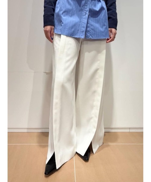 COLUMN(コラム)の「COLUMN / タックパンツ(スラックス・レディース・イエロー/ネイビー/ホワイト・38/36)」の13枚目の写真
