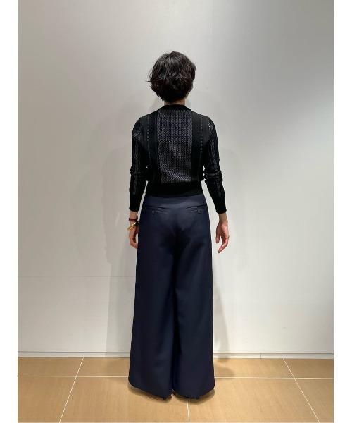 COLUMN(コラム)の「COLUMN / タックパンツ(スラックス・レディース・イエロー/ネイビー/ホワイト・38/36)」の16枚目の写真
