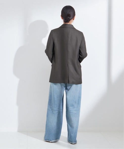 journal standard L'essage(ジャーナルスタンダードレサージュ)の「アイアスダブルブレステッドジャケット(テーラードジャケット・レディース・チャコールグレー/ベージュ・36/38)」の20枚目の写真