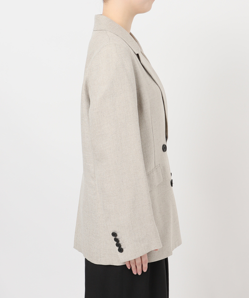 journal standard L'essage(ジャーナルスタンダードレサージュ)の「アイアスダブルブレステッドジャケット(テーラードジャケット・レディース・チャコールグレー/ベージュ・36/38)」の12枚目の写真