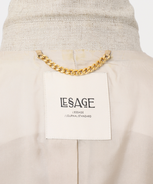 journal standard L'essage(ジャーナルスタンダードレサージュ)の「《セットアップ可》アイアスダブルブレステッドジャケット(テーラードジャケット・レディース・ベージュ/チャコールグレー・38/36)」の9枚目の写真