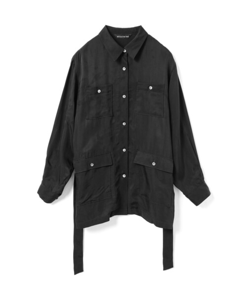 mizuiroind（ミズイロインド）の「mizuiro ind キュプラフィールドシャツジャケット（その他アウター・レディース・グリーン/ブラック/グレー/ネイビー・FREE）」の2枚目の写真