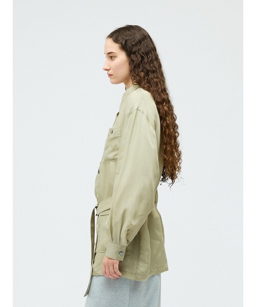 mizuiroind（ミズイロインド）の「mizuiro ind キュプラフィールドシャツジャケット（その他アウター・レディース・グリーン/ブラック/グレー/ネイビー・FREE）」の19枚目の写真