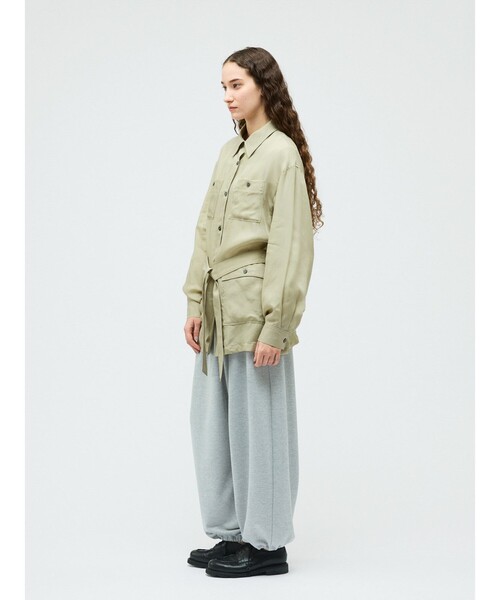 mizuiroind（ミズイロインド）の「mizuiro ind キュプラフィールドシャツジャケット（その他アウター・レディース・グリーン/ブラック/グレー/ネイビー・FREE）」の22枚目の写真