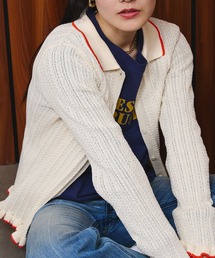 ROSE BUD | RUFFLED KNIT CARDIGAN(カーディガン/ボレロ)