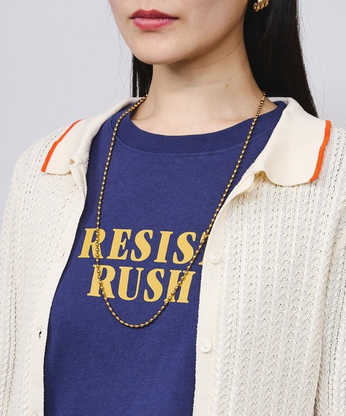 ROSE BUD（ローズバッド）の「RUFFLED KNIT CARDIGAN（カーディガン/ボレロ・レディース・ホワイト/グレー・ONE SIZE）」の10枚目の写真