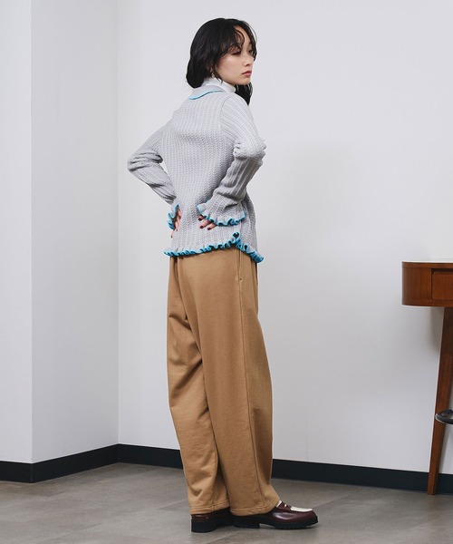 ROSE BUD（ローズバッド）の「RUFFLED KNIT CARDIGAN（カーディガン/ボレロ・レディース・ホワイト/グレー・ONE SIZE）」の17枚目の写真