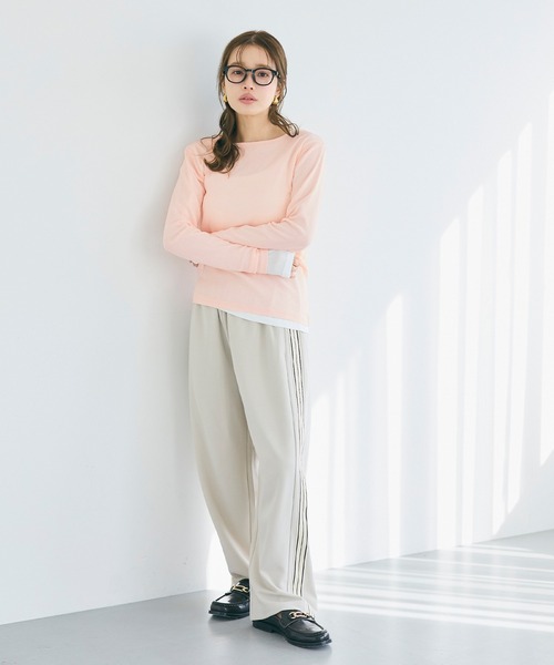 coca(coca)(コカ)の「シアージョーゼット長袖トップス(Tシャツ/カットソー・レディース・ブラック/ライトピンク/ドット/ホワイト・L/M/S)」の11枚目の写真
