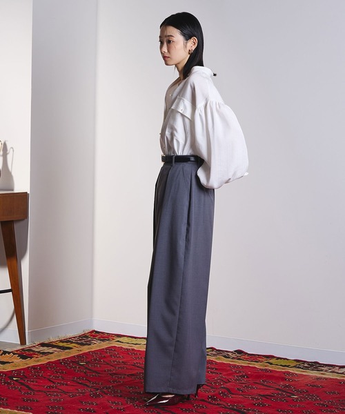 ROSE BUD（ローズバッド）の「(GENE HEAVENS)COTTON PEARL BUTTON SHIRT（シャツ/ブラウス・レディース・ブラック/ピンク/ブルー/オフホワイト・ONE SIZE）」の10枚目の写真