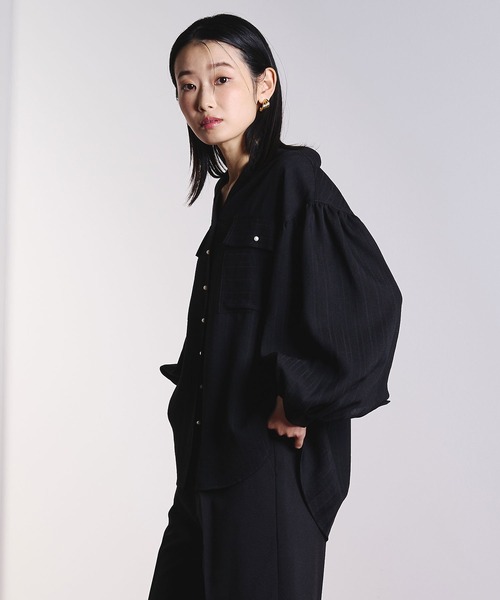 ROSE BUD（ローズバッド）の「(GENE HEAVENS)COTTON PEARL BUTTON SHIRT（シャツ/ブラウス・レディース・ブラック/ピンク/ブルー/オフホワイト・ONE SIZE）」の13枚目の写真