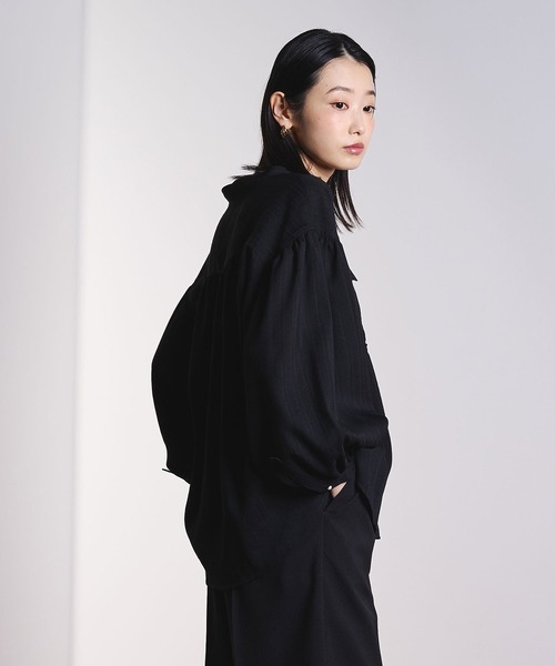 ROSE BUD（ローズバッド）の「(GENE HEAVENS)COTTON PEARL BUTTON SHIRT（シャツ/ブラウス・レディース・ブラック/ピンク/ブルー/オフホワイト・ONE SIZE）」の14枚目の写真