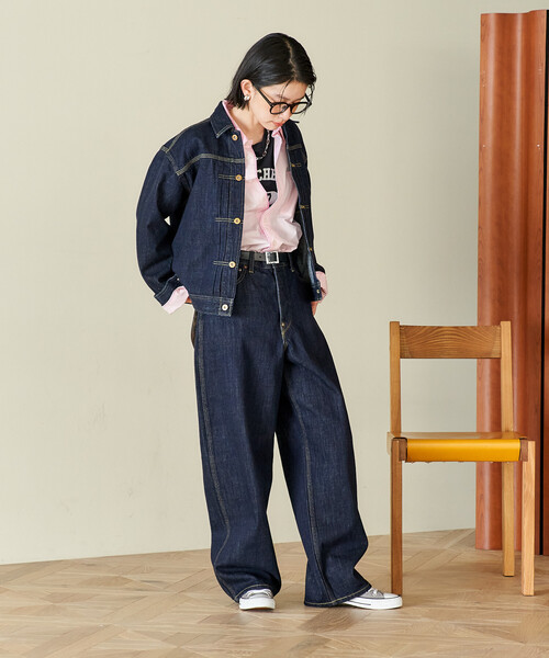FREAK'S STORE(フリークスストア)の「Lee × FREAK'S STORE/リー 別注 101 COWBOY JACKET/別注 ワンオーワン カウボーイジャケット(デニムジャケット・レディース・サックスブルー/ネイビー・フリ-)」の12枚目の写真