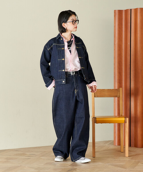 FREAK'S STORE(フリークスストア)の「Lee × FREAK'S STORE/リー 別注 101 COWBOY JACKET/別注 ワンオーワン カウボーイジャケット(デニムジャケット・レディース・サックスブルー/ネイビー・フリ-)」の13枚目の写真