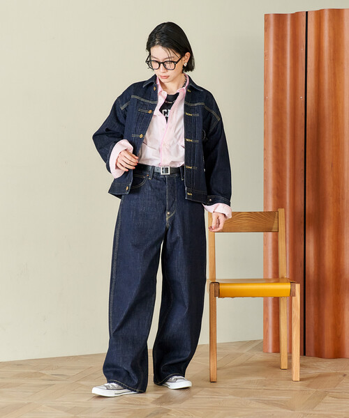 FREAK'S STORE(フリークスストア)の「Lee × FREAK'S STORE/リー 別注 101 COWBOY JACKET/別注 ワンオーワン カウボーイジャケット(デニムジャケット・レディース・サックスブルー/ネイビー・フリ-)」の16枚目の写真