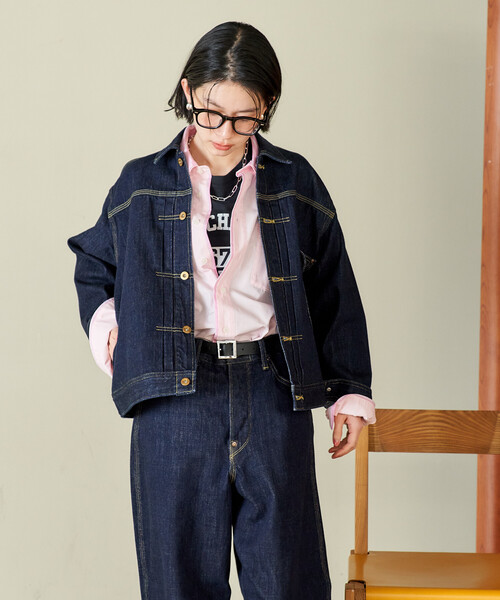 FREAK'S STORE(フリークスストア)の「Lee × FREAK'S STORE/リー 別注 101 COWBOY JACKET/別注 ワンオーワン カウボーイジャケット(デニムジャケット・レディース・サックスブルー/ネイビー・フリ-)」の17枚目の写真