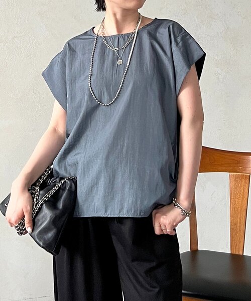 un dix cors(アンディコール)の「前後切り替えプルオーバー(Tシャツ/カットソー・レディース・ブラック/アイボリー・FREE)」の14枚目の写真