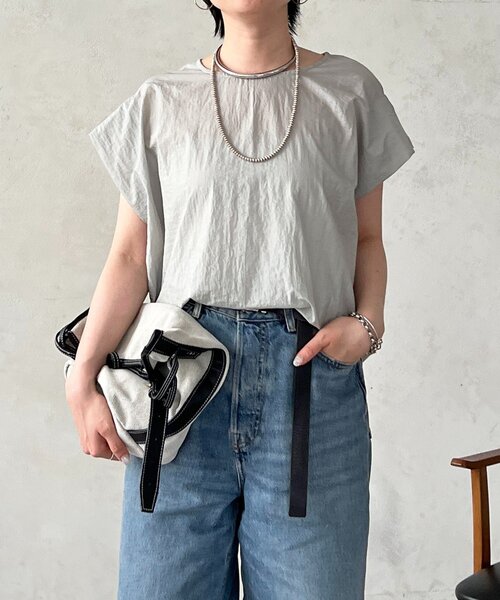 un dix cors(アンディコール)の「前後切り替えプルオーバー(Tシャツ/カットソー・レディース・ブラック/アイボリー・FREE)」の17枚目の写真