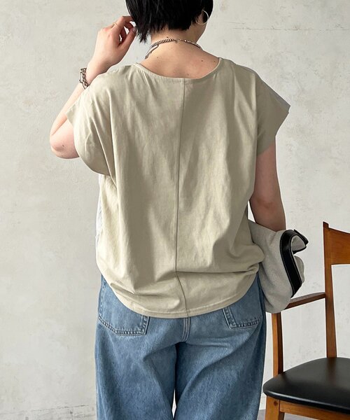 un dix cors(アンディコール)の「前後切り替えプルオーバー(Tシャツ/カットソー・レディース・ブラック/アイボリー・FREE)」の18枚目の写真