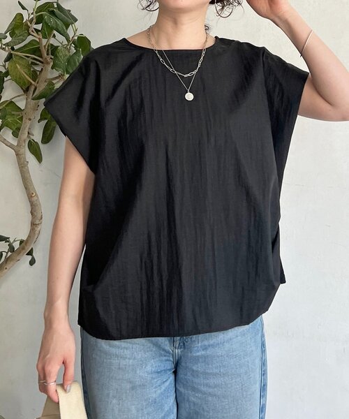 un dix cors(アンディコール)の「前後切り替えプルオーバー(Tシャツ/カットソー・レディース・ブラック/アイボリー・FREE)」の8枚目の写真