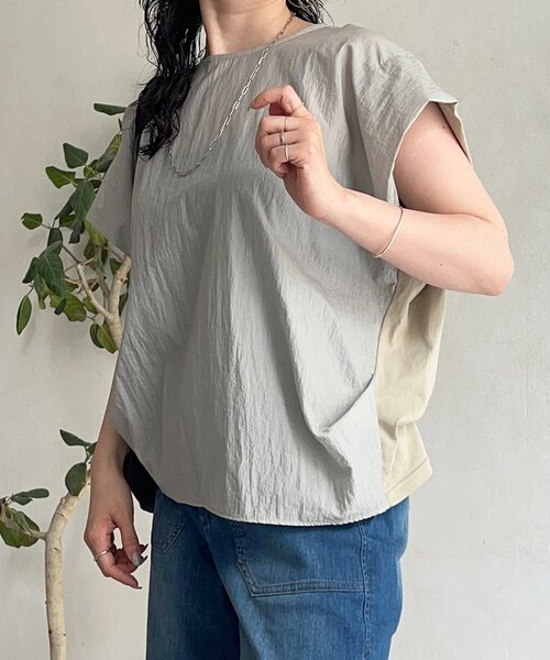 un dix cors(アンディコール)の「前後切り替えプルオーバー(Tシャツ/カットソー・レディース・ブラック/アイボリー・FREE)」の10枚目の写真